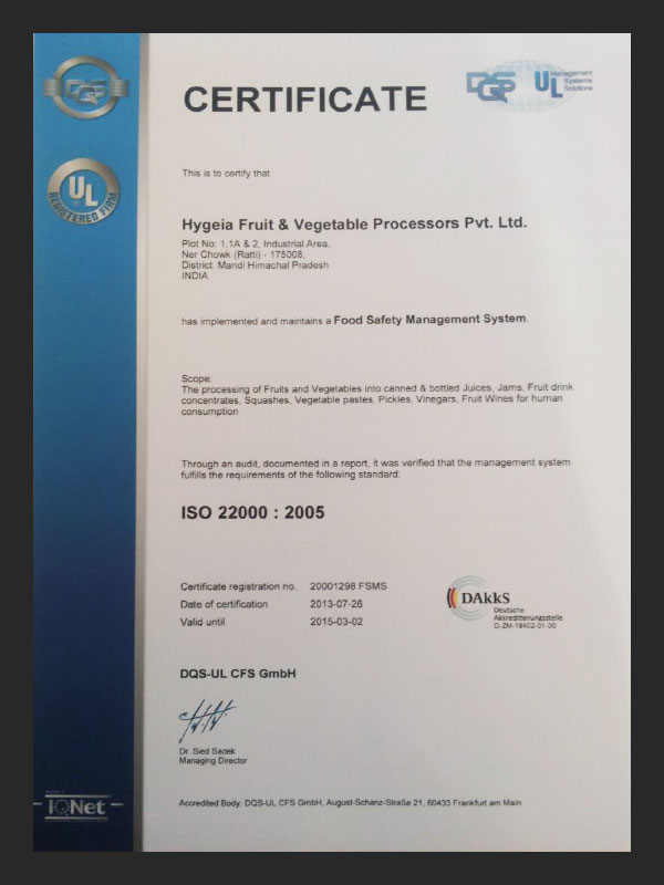 Certificate
